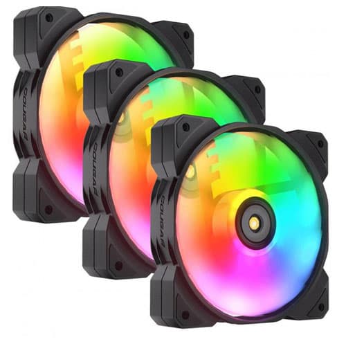 فن کیس کوگر مدل HPB120-RGB مجموعه 3 عددی