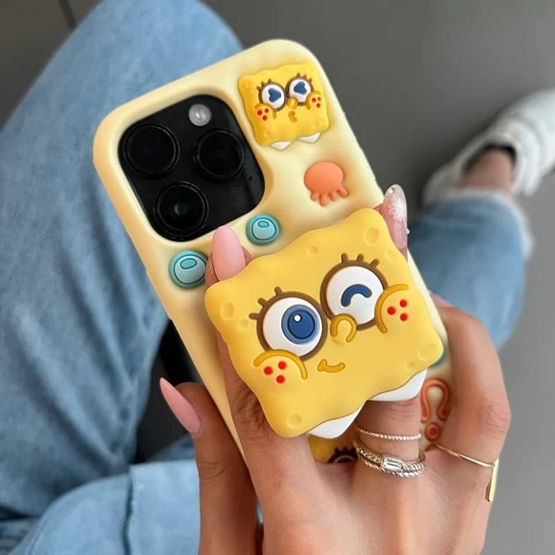 قاب گوشی باب اسفنجی پاپ سوکتی - کد (۶۸۴۷۸)