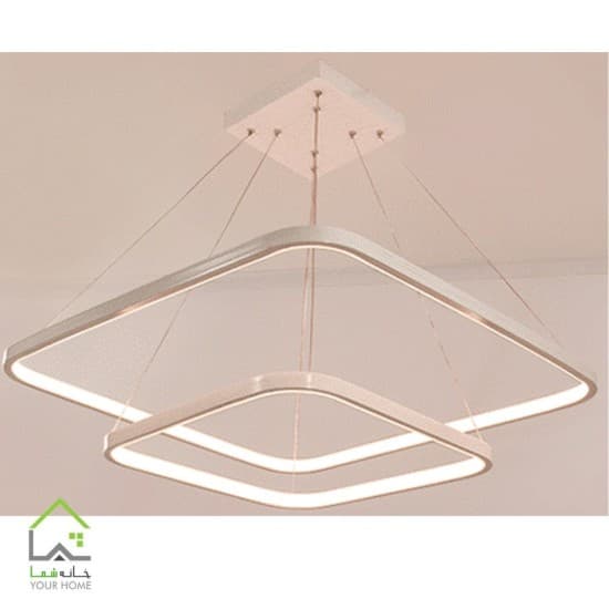 لوستر مدرن اس ام دی دو طبقه مستطیل