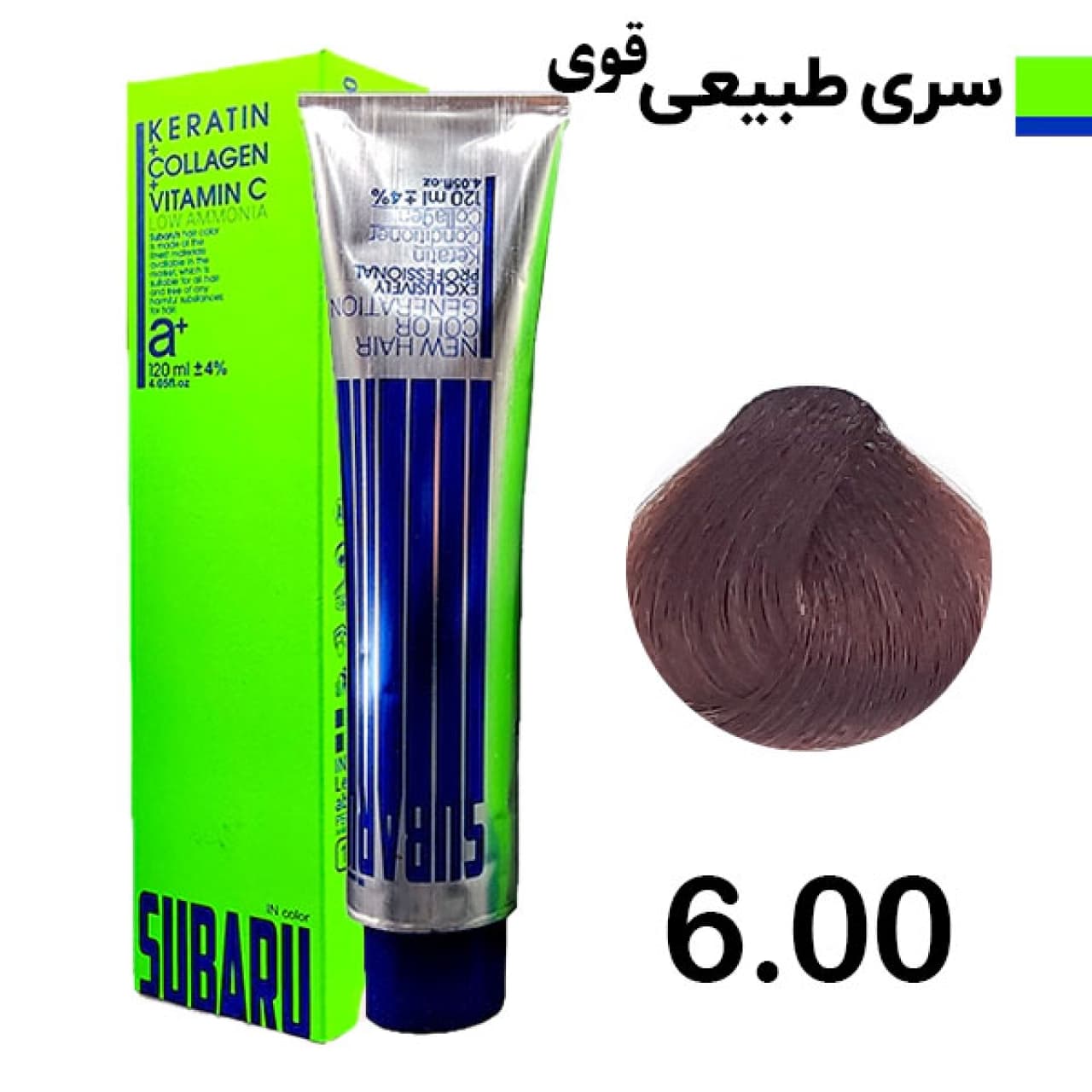 رنگ مو سوبارو شماره 6.00 حجم 120 میلی لیتر رنگ قهوه ای تیره