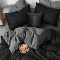 سرویس کاور لحاف دو نفره آیکون طوسی مشکی