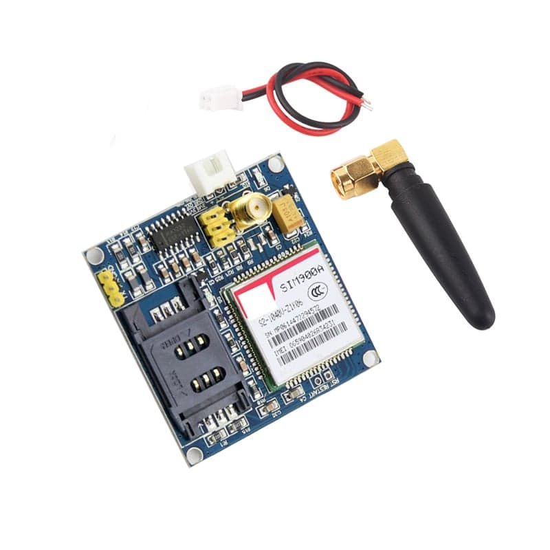 ماژول Sim900A با قابلیت ارسال و دریافت پیامک به همراه آنتن و کابل ( GPRS ،GSM )
