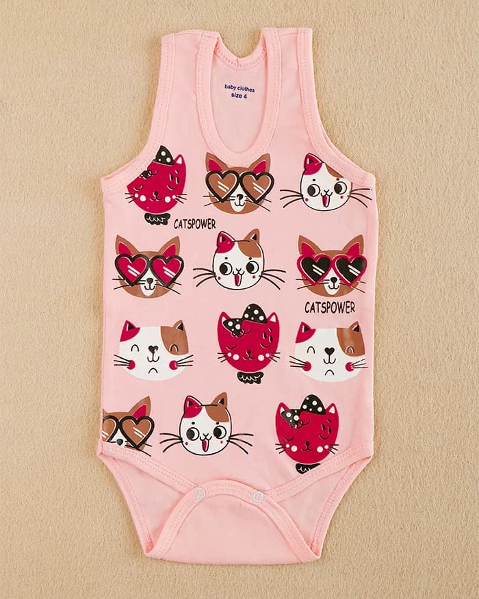 بادی نوزادی دخترانه مدل CATSPOWER