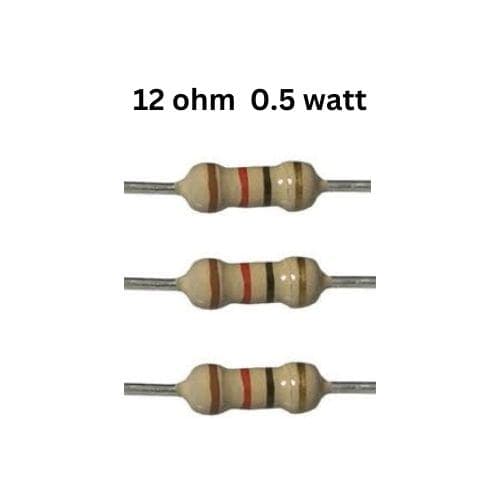 مقاومت ۱۲ اهم ۱/۲ یا ۰.۵ وات