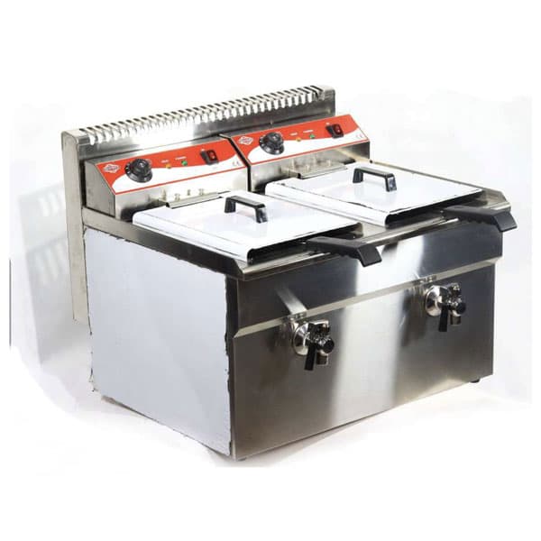 سرخ کن گازی شیردار دو لگن امپرو 18 لیتری