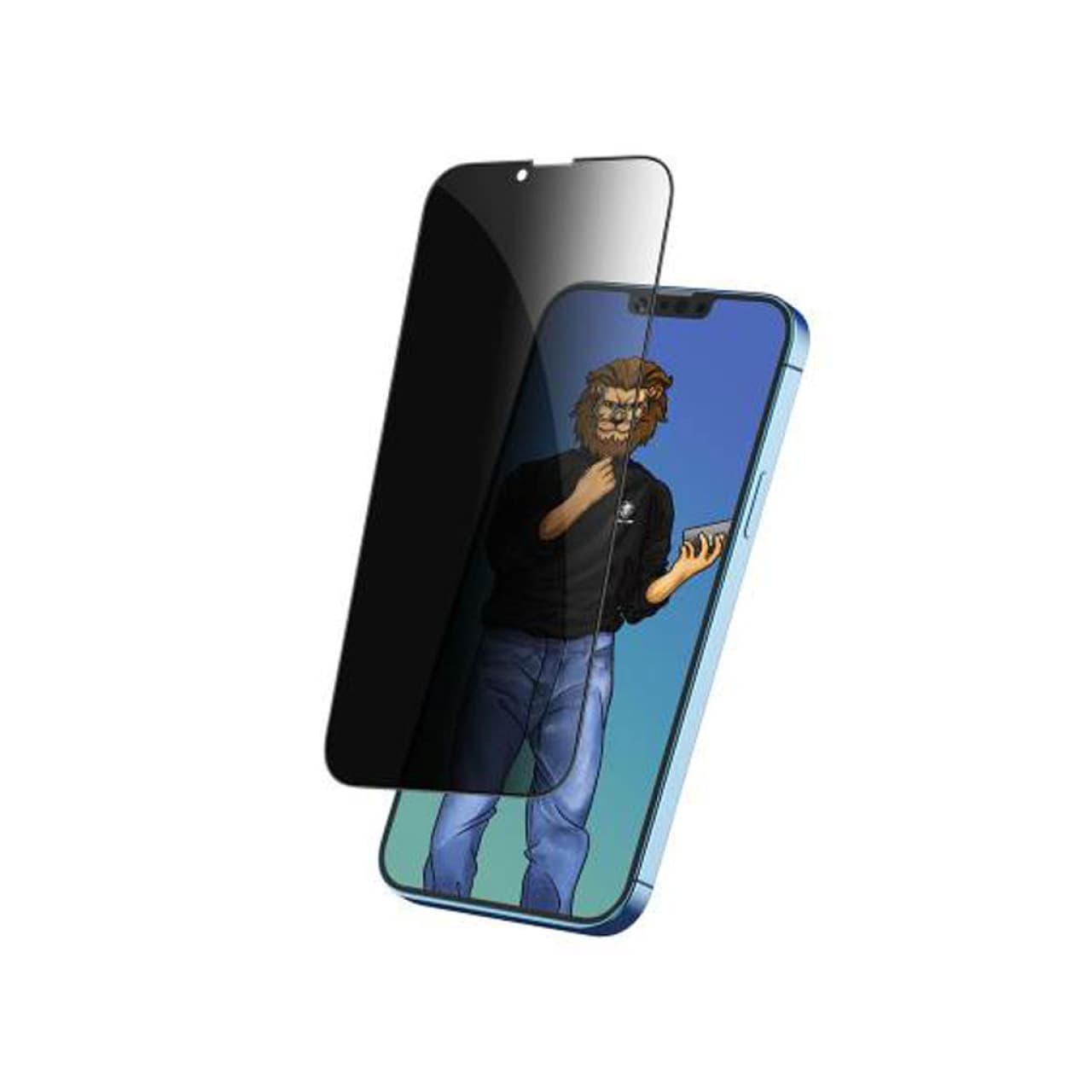 گلس حریم شخصی آیفون 14 پلاس گرین Green iPhone 14 Plus 9H Steve Privacy Anti-Peeping Full Glass