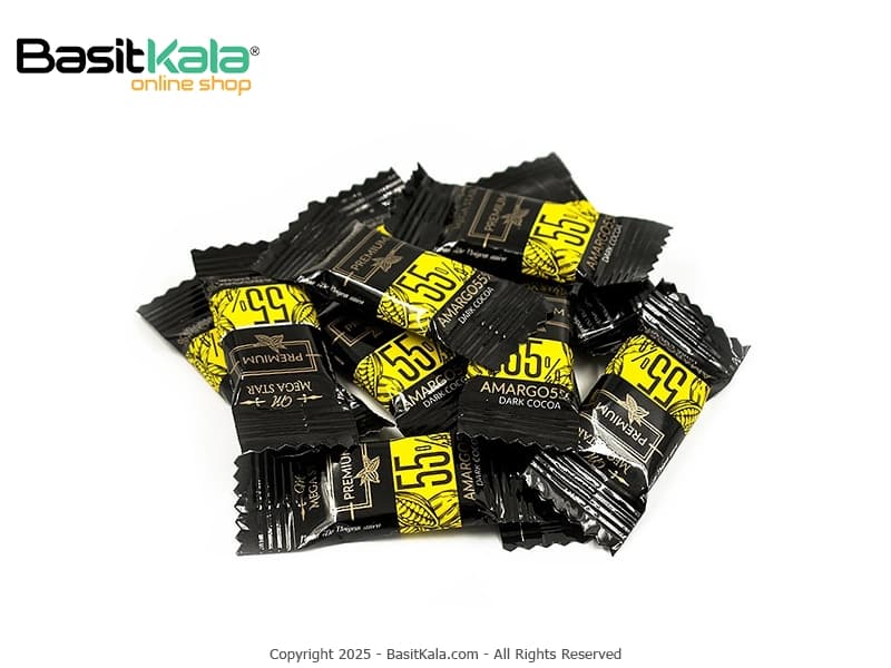 شکلات تلخ پریمیوم آمارگو 55% مگا استار