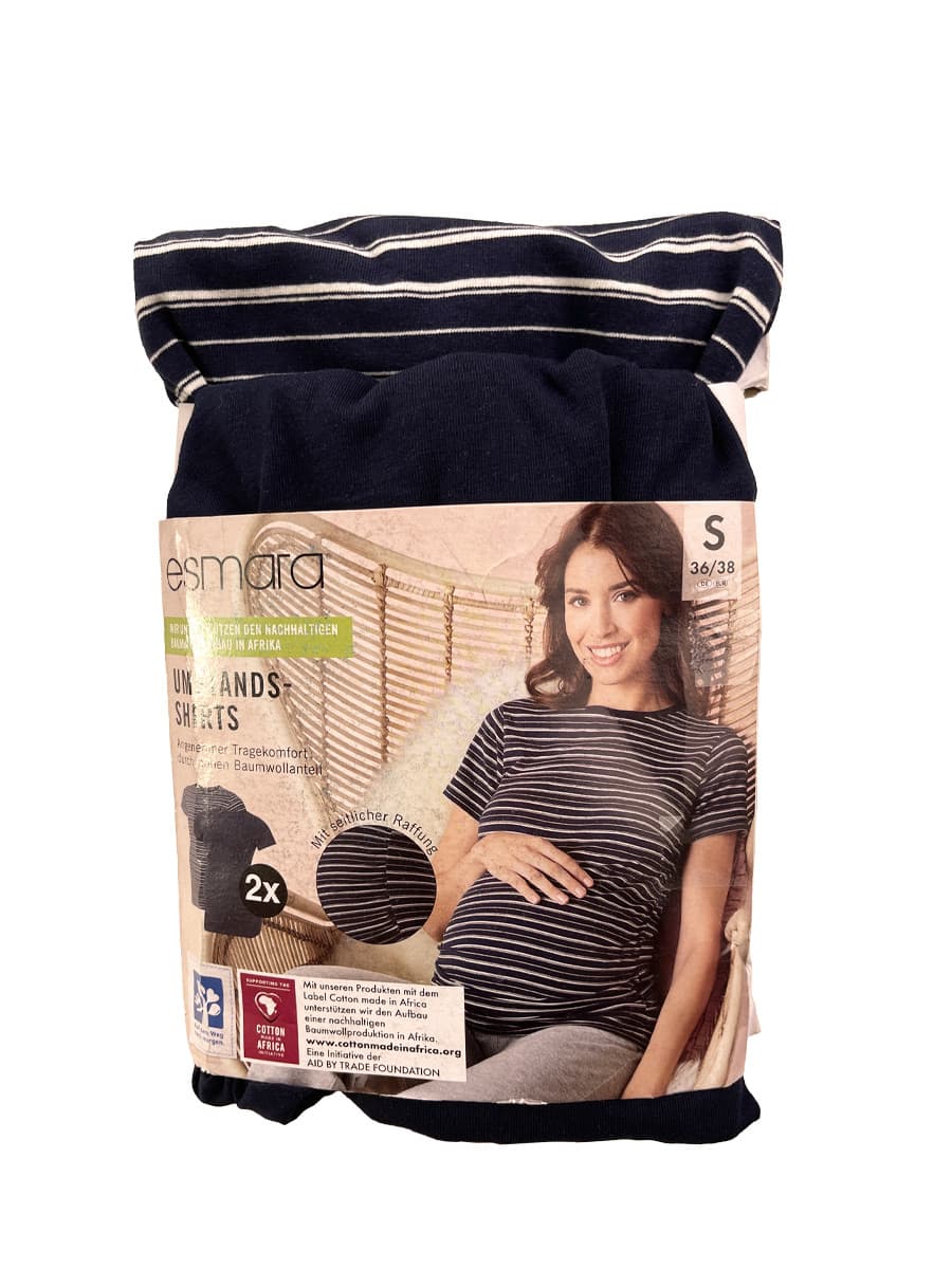 تیشرت بارداری زنانه برند اسمارا (پک 2 عددی) کد b3579