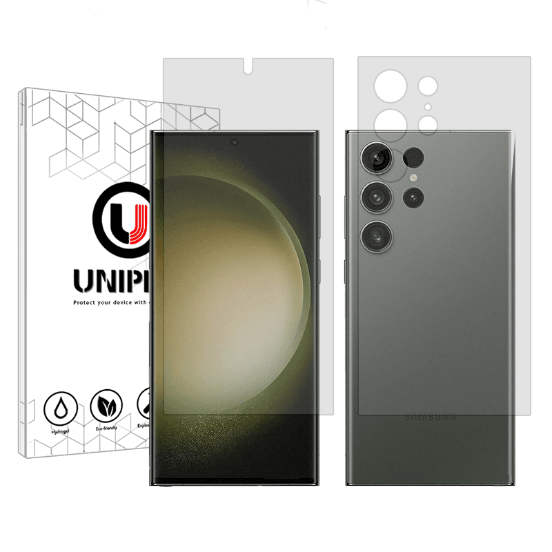 گلس گوشی سامسونگ Galaxy S23 Ultra به همراه محافظ پشت گوشی یونی پرو مدل Star 5