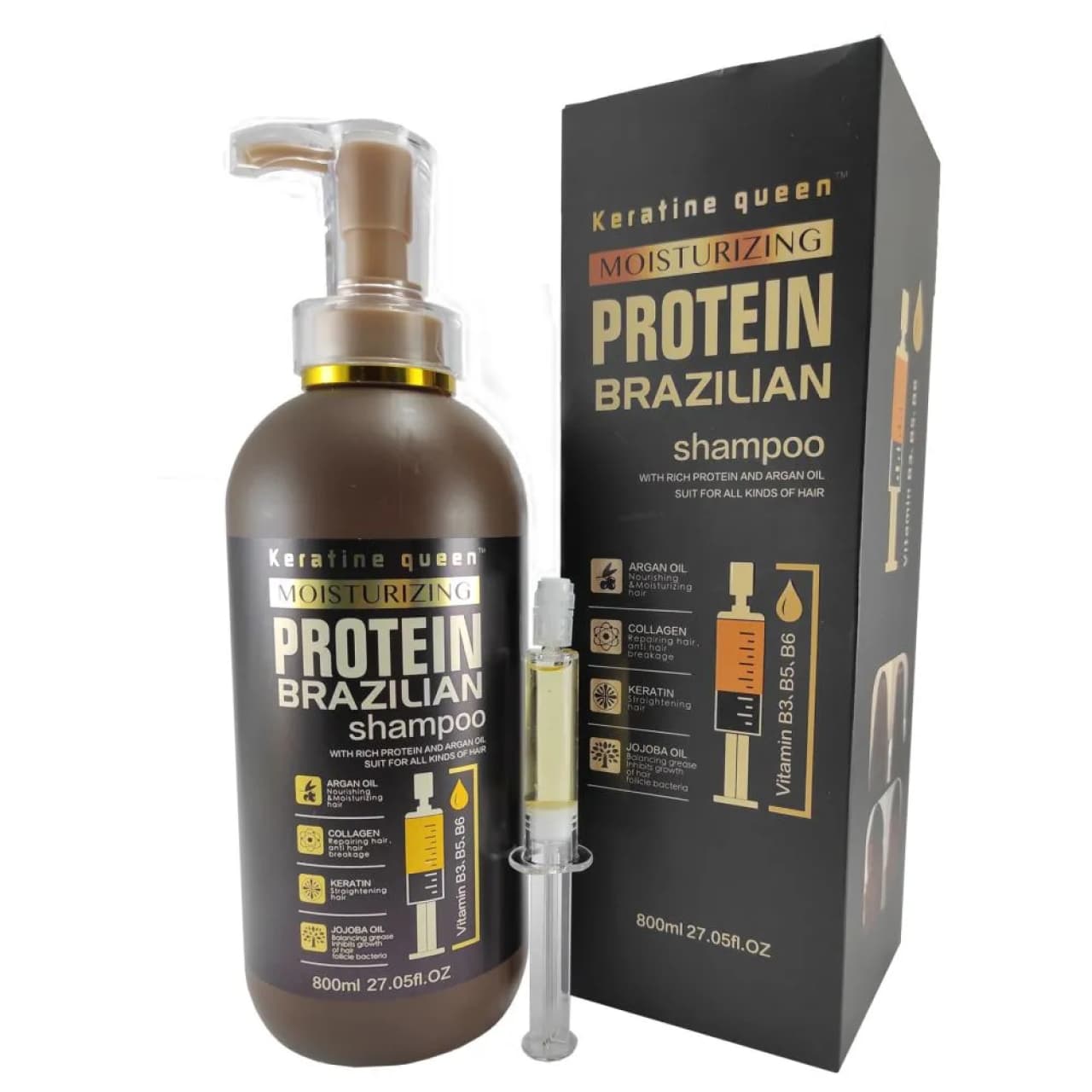 شامپو پروتئین کراتین کوئین بدون سولفات 800 میلی لیتر