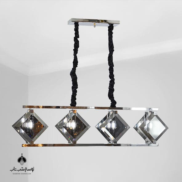 لوستر لاینر 4 شعله کروم L19017/4