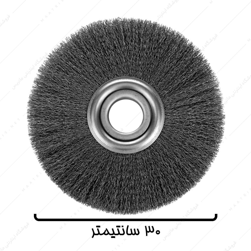 فرچه سیمی تخت افشان قطر 25 ضخامت 4 سانتیمتر برند صنعت برس