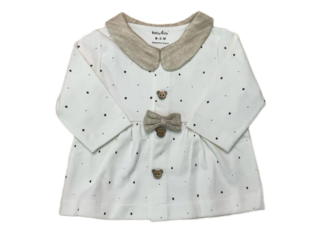 بلوز مانتویی نوزادی دخترانه طرح خرگوش گلدوزی شده baby 4 life