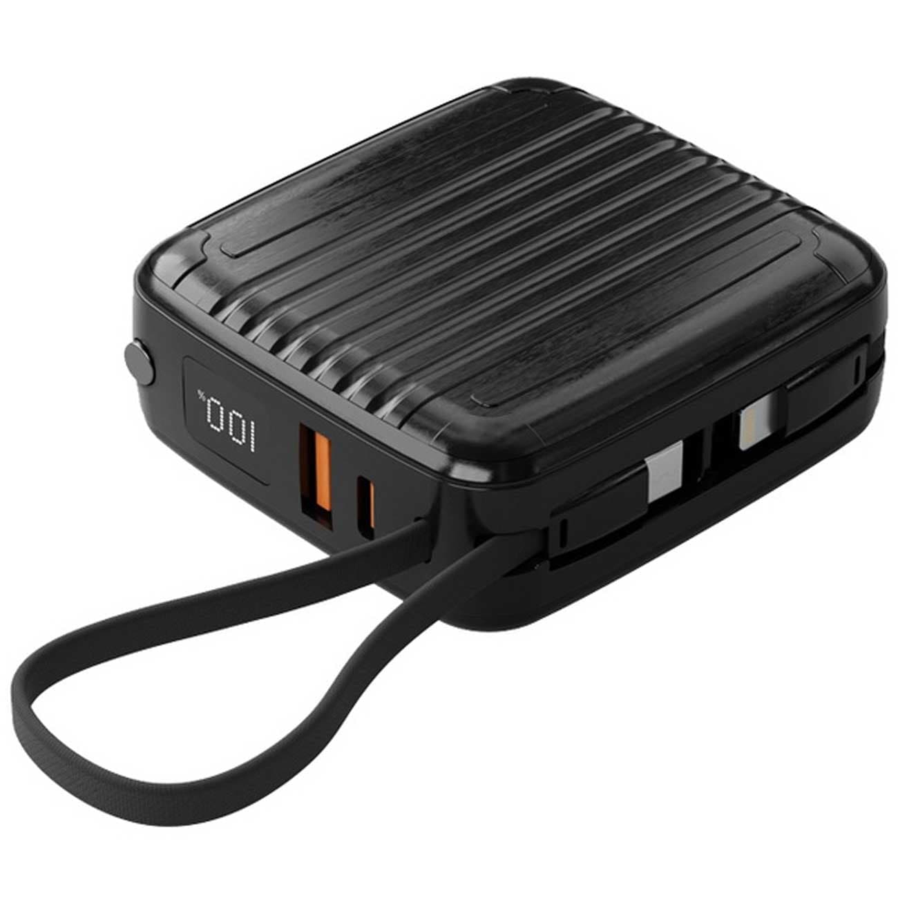 پاوربانک 10000 مگسیف 15 وات، یواسبی، تایپسی و لایتنینگ پورودو PD-PBFCH041-BK