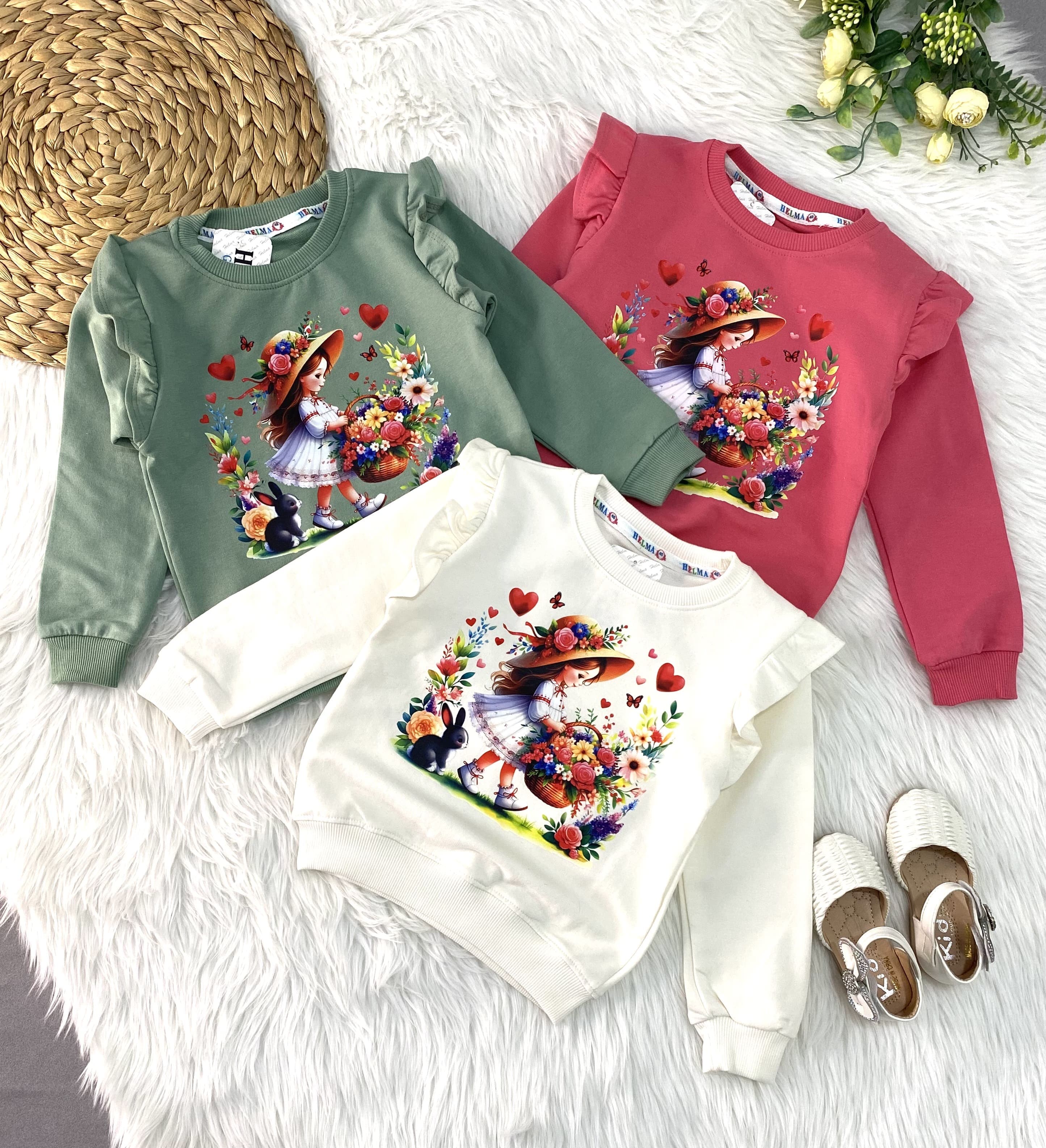 بلوز دخترانه سبد گل