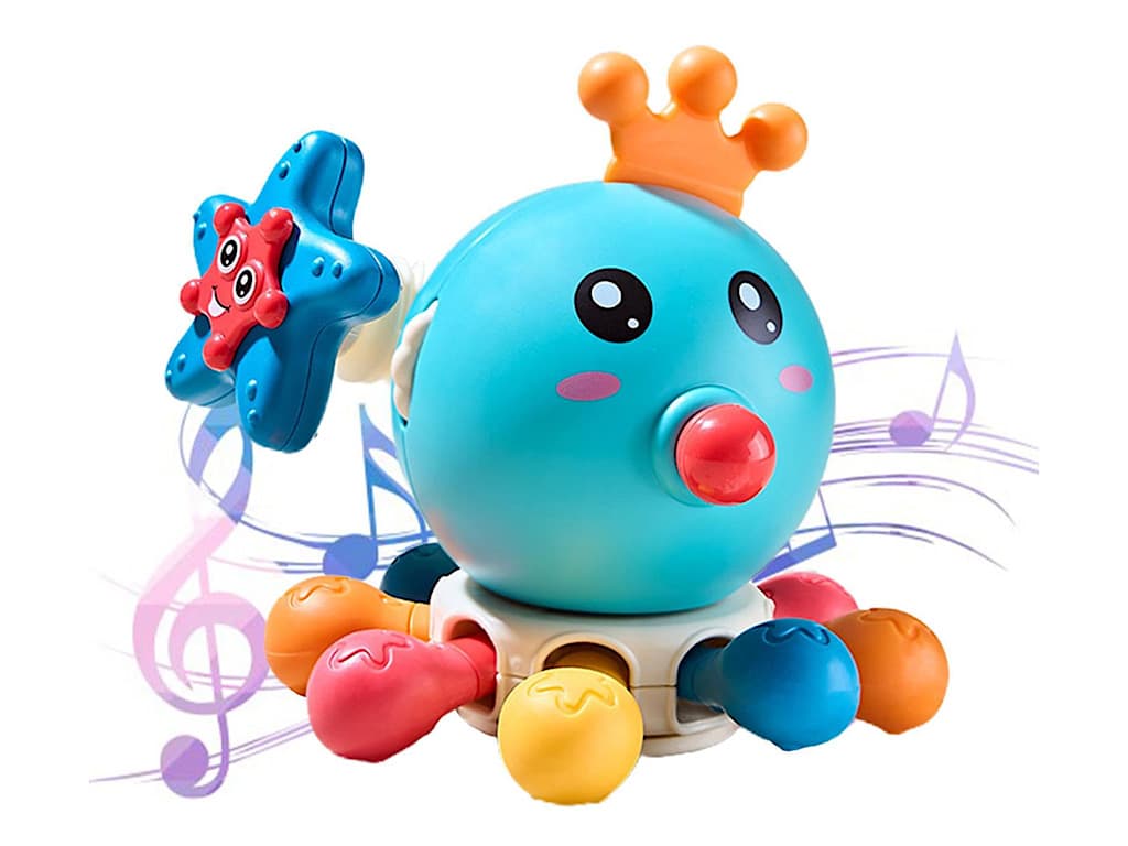 بیزی کیوب یا بیزی بال جغجغه ای دندانگیردار طرح اختاپوس آدامسی