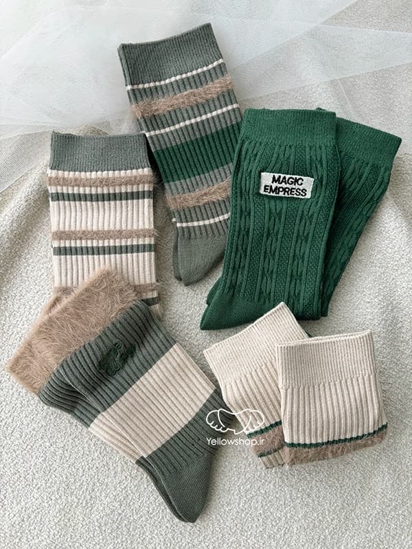 جوراب ساقدار زنانه کبریتی طرحدار کد 33110