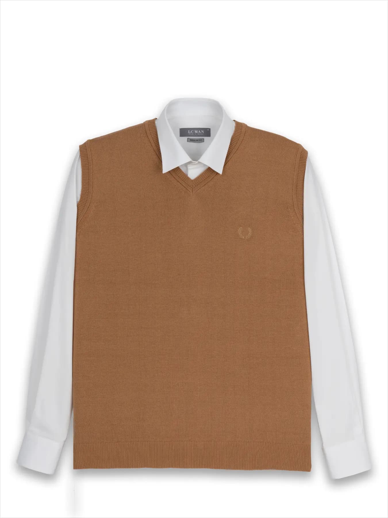 ژیله بافت یقه هفت ساده کرم 1