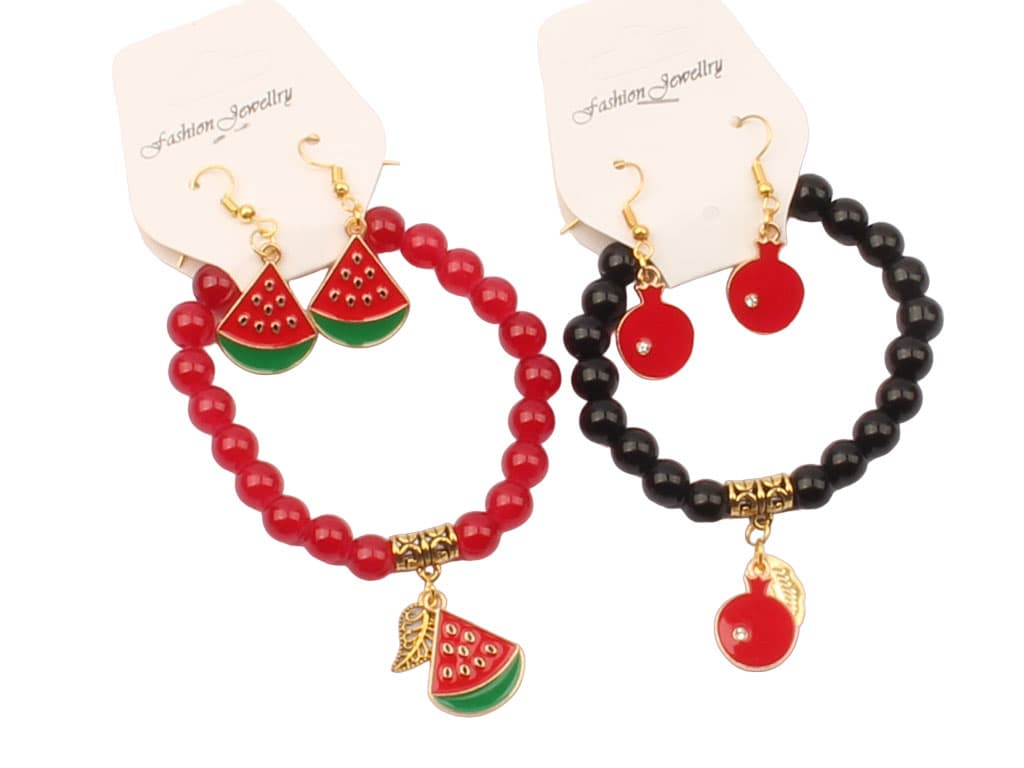 نیم ست مرواریدی دستبند و گوشواره یلدا