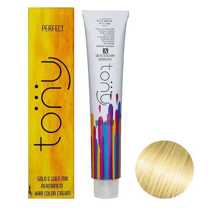 رنگ مو تونی سری طلایی شماره 10.3 حجم 100 میلی لیتر رنگ بلوند طلایی فوق العاده روشن