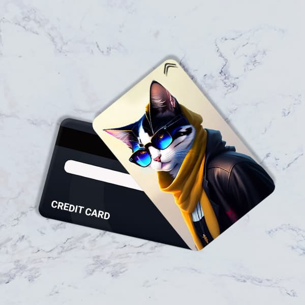 استیکر کارت بانکی مدل فانتزی گربه کد CAD53-K