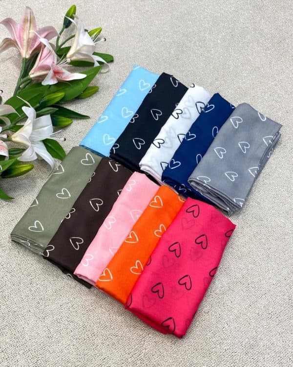 مینی اسکارف نخی قلب