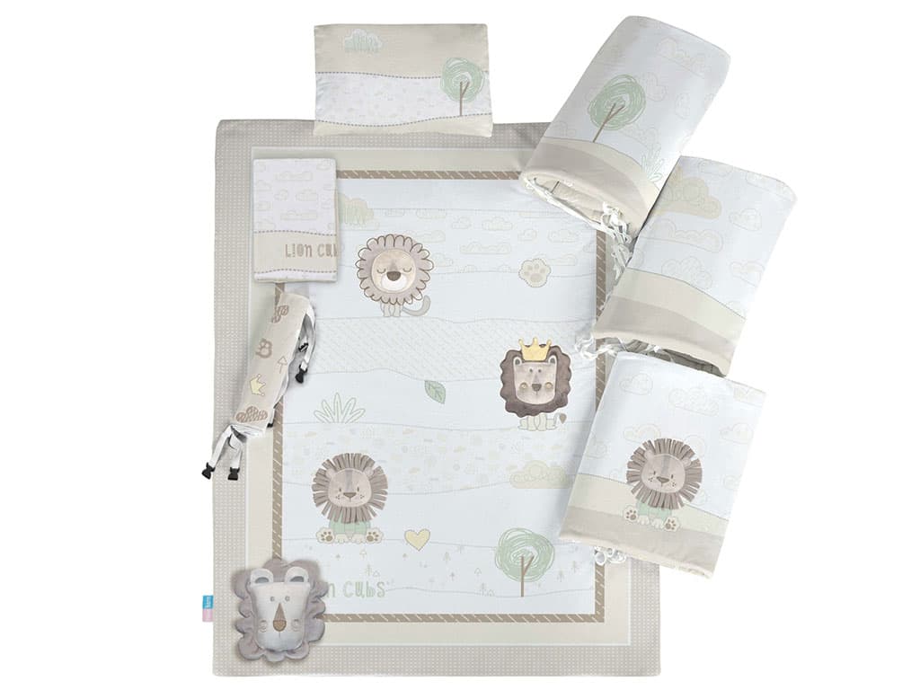 سرویس خواب هفت تکه LION CUBS+ عروسک موزیکال رزبرن roseborn