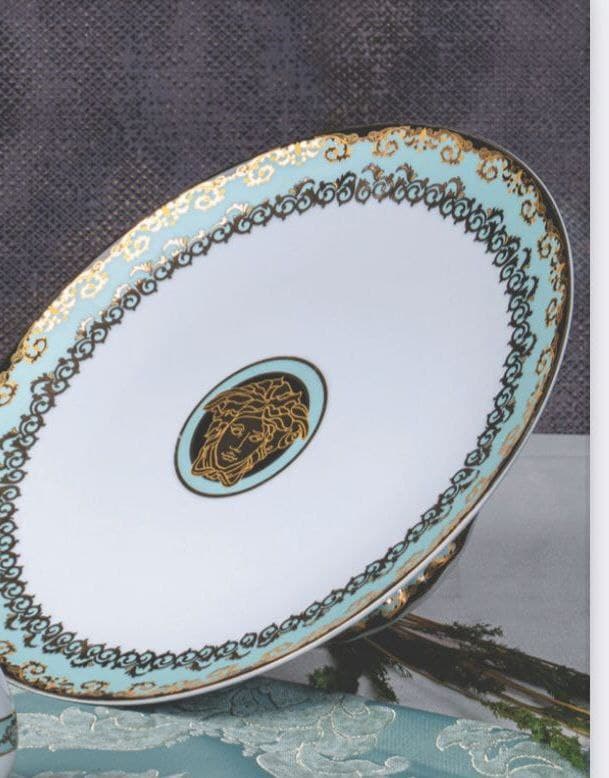 شیرینی خوری گرد پایه دار چینی