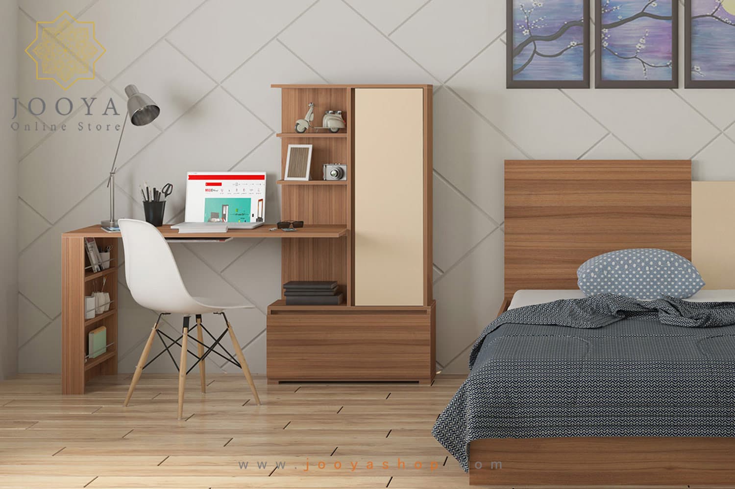 میز تحریر و کمد مدل دیبا