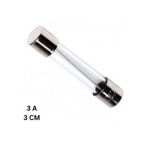 فیوز شیشه ای ۳ آمپر بزرگ ۳ سانتی