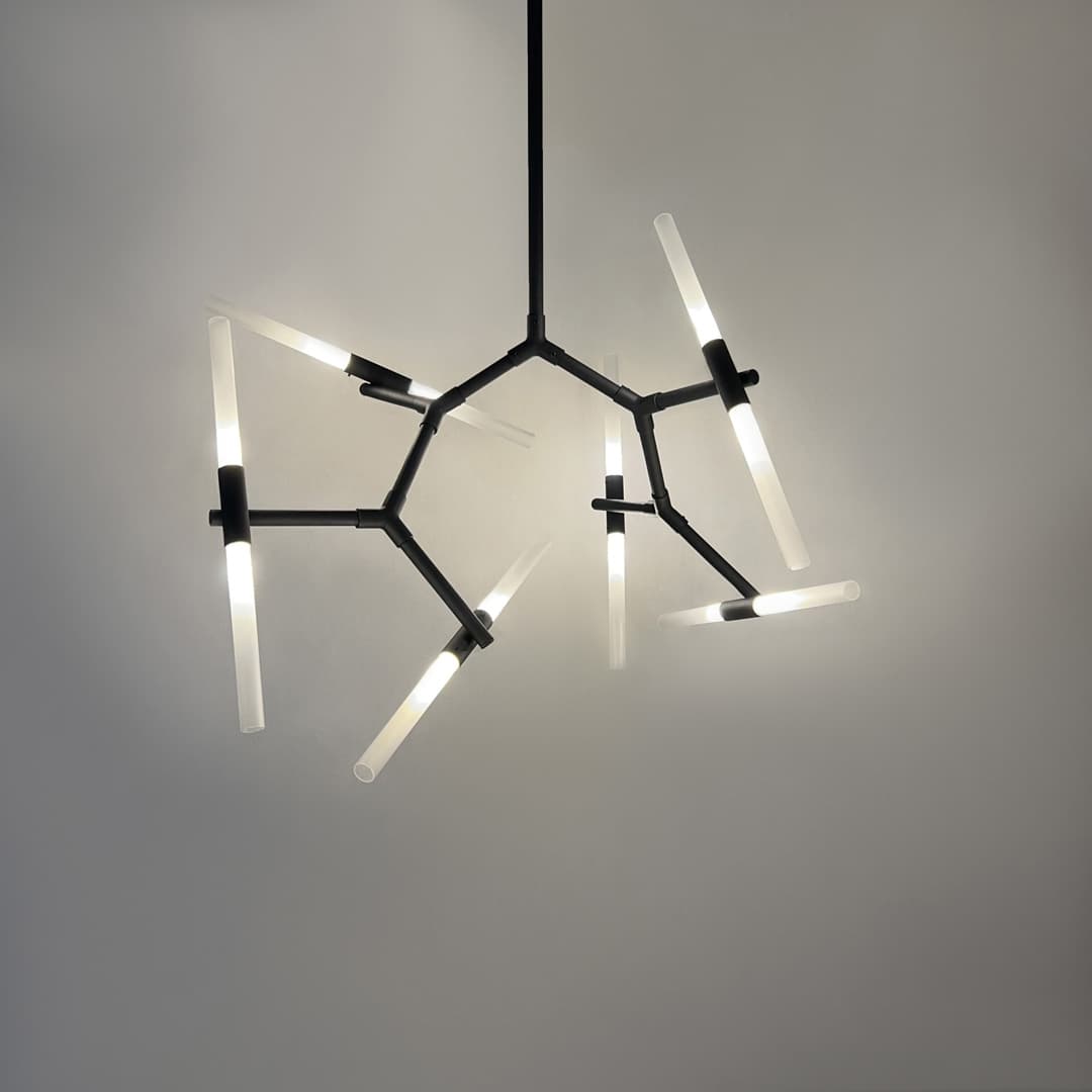 لوستر مدرن 12 شعله مدل هلیوس