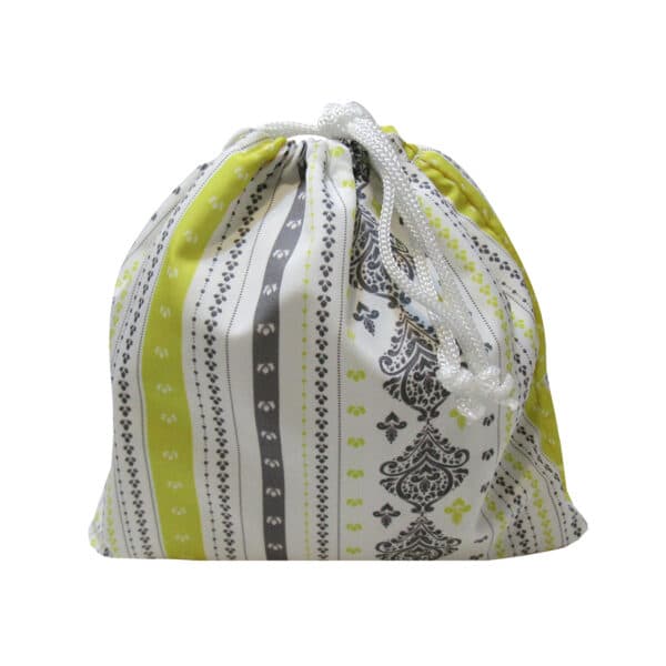 سولینا کیسه بند دار طرح دار زرد-طوسی متوسط