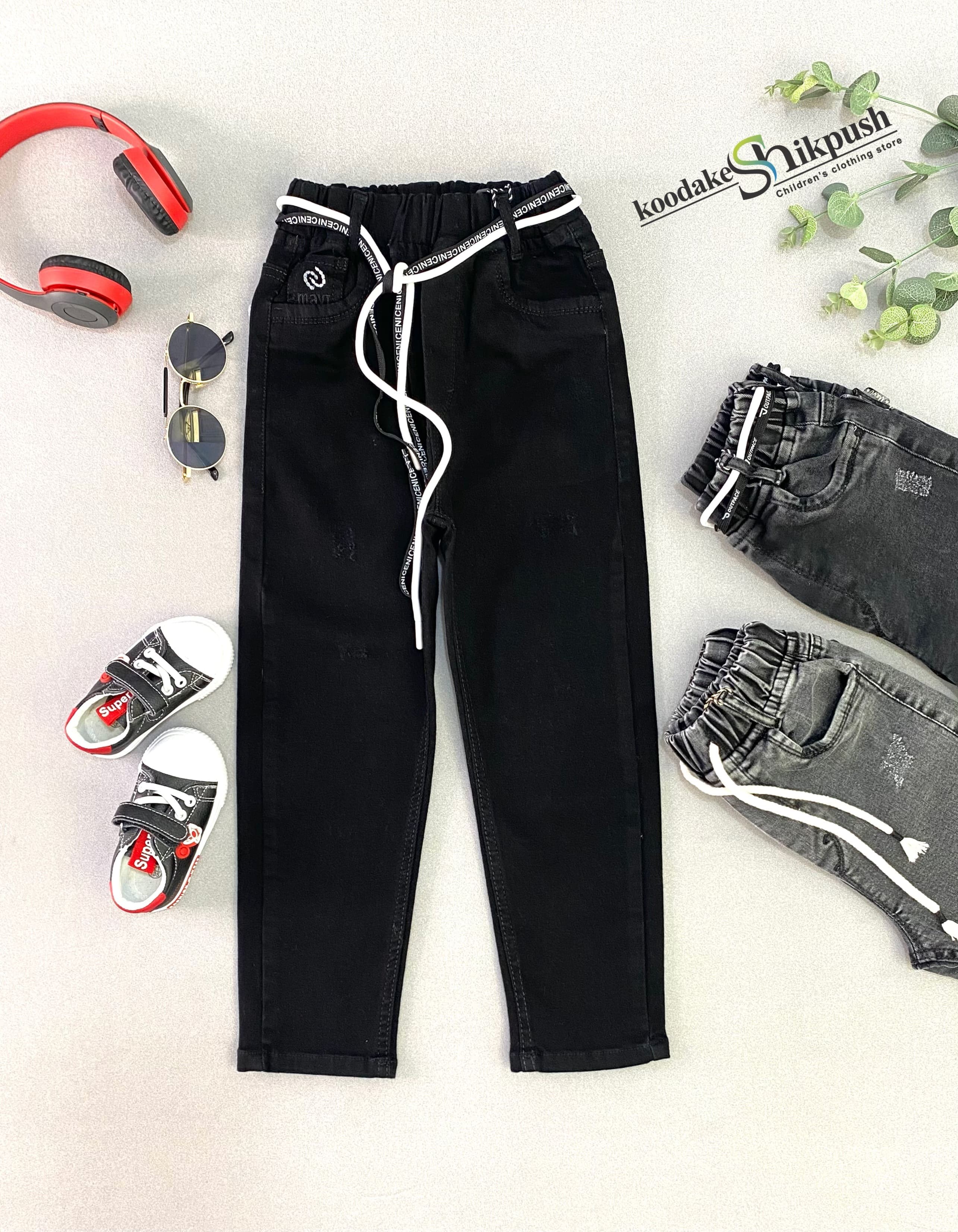 شلوار جین مشکی عالی کد ۶۸۱