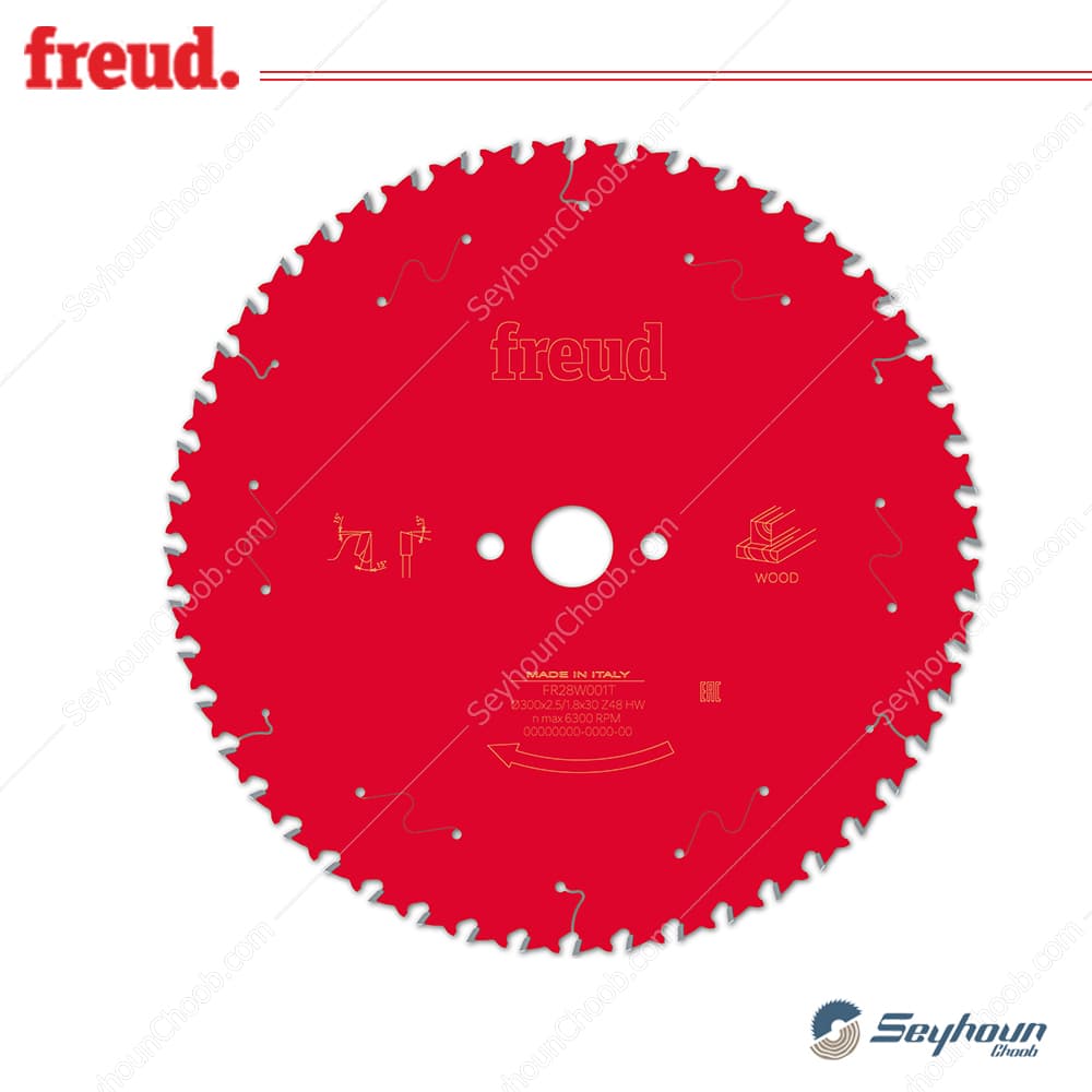 تیغ اره الماسه چوب بر قطر 30 سانتی متر 48 دندانه فرود مدل FR28W001T
