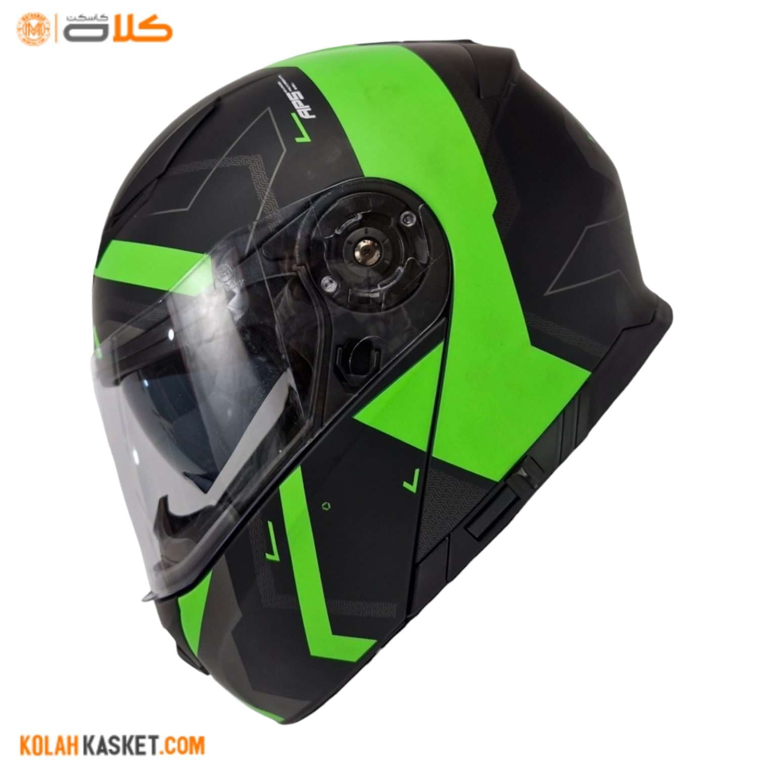 کلاه کاسکت فک متحرک راپیدو rapido کد 950 – مشکی سبز