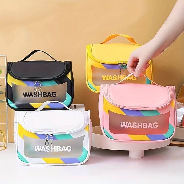 کیف آرایشی واشبگ چمدونی رنگین کمانی washbag
