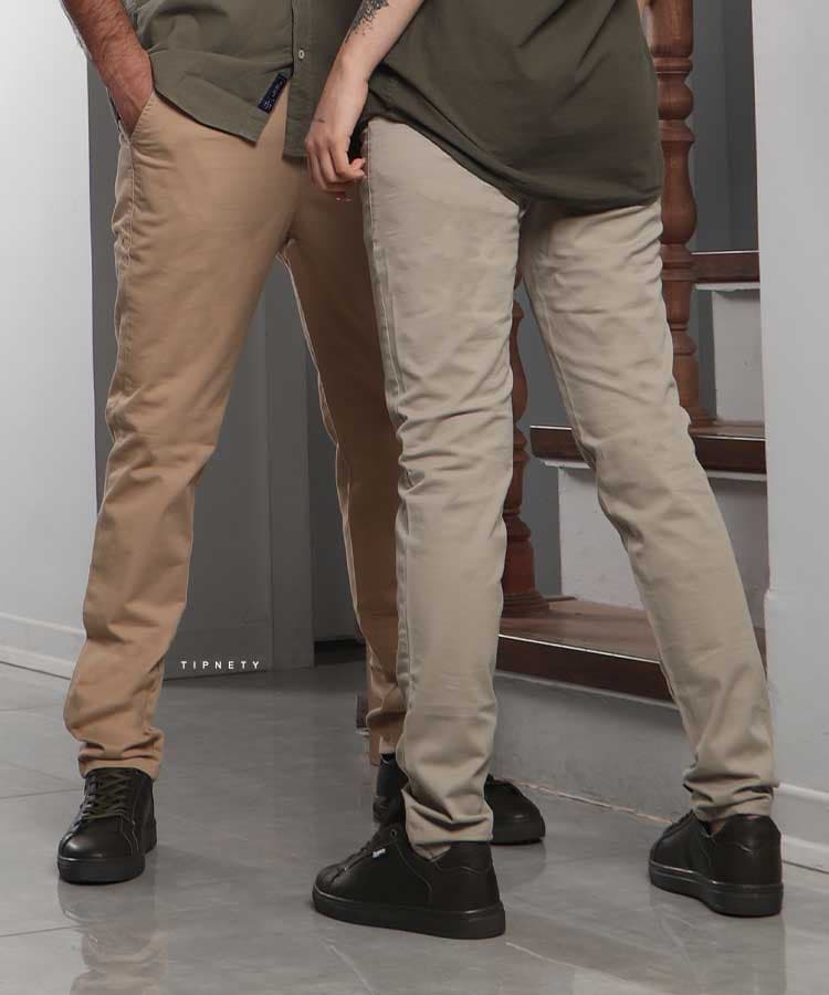 شلوار کتان اسپرت مردانه ساده 3208