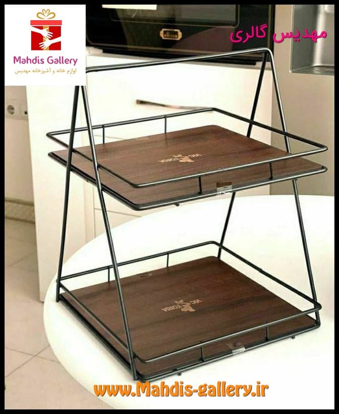 استند دو طبقه کف چوب