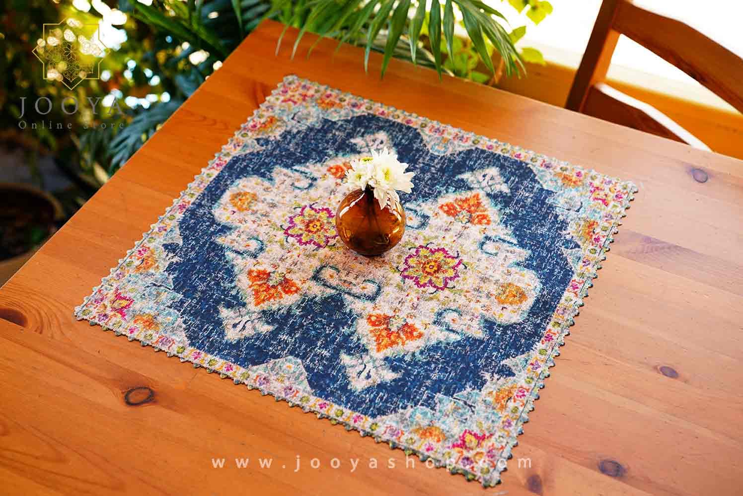 رومیزی مربع طرح راکل