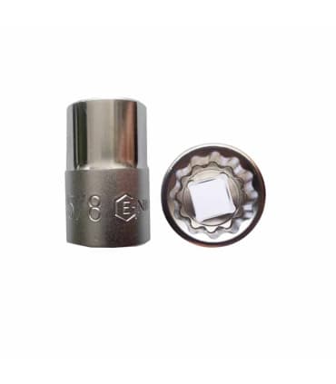 بکس کوتاه اینچی 5/8 اینچ (معادل و حک شده 16mm) 12پر درایو 1/2 جنیوس GENIUS مدل 473820