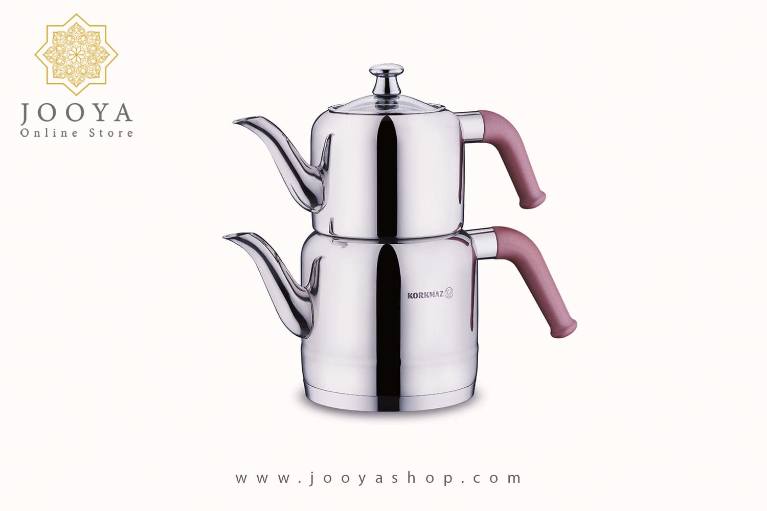 کتری و قوری 1.1 + 1.9 لیتر ریوا بدون درب کتری کرکماز