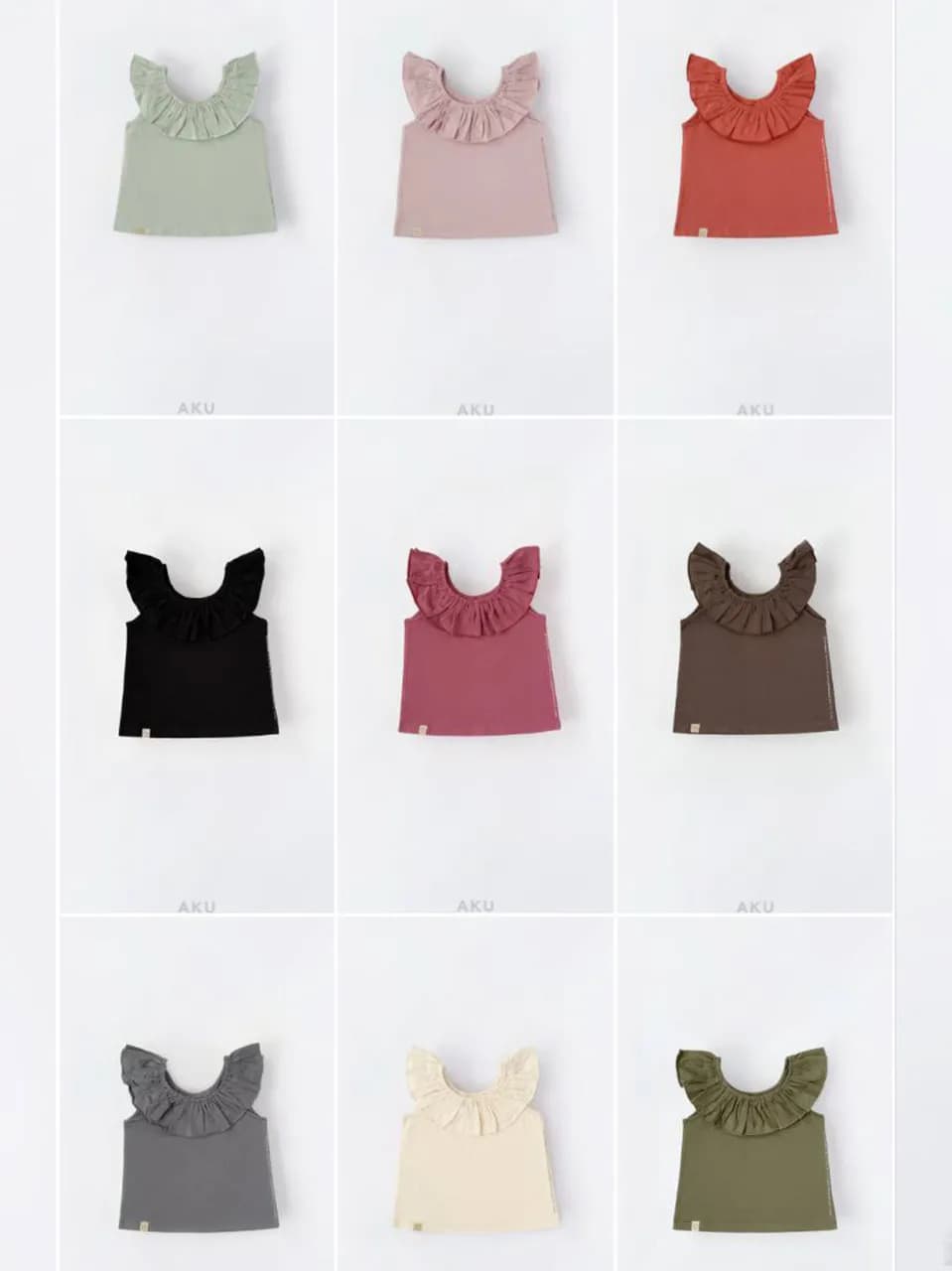 تاپ یقه چین دار AKU