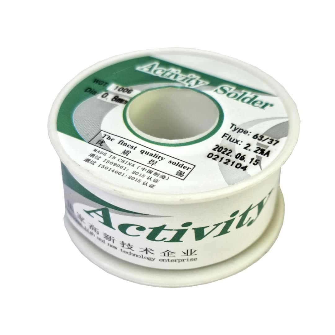 سیم لحیم 0.8 میلی متر 100 گرم مارک ACTIVITY سری جدید