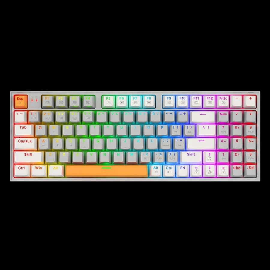 کیبورد Redragon Kitava K636 - Grey White Orange