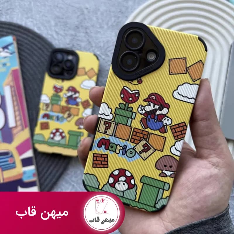 قاب گوشی آیفون کبریتی سوپر ماریو super mario زرد - کد (۷۳۷۸۱)