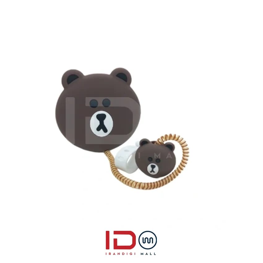 کاور و محافظ سیلیکونی اورجینال شارژر گوشی موبایل اپل مدل 20 وات 3 پین طرح فانتزی خرس