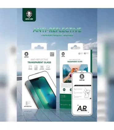 گلس آنتی رفلکس ترنسپرنت گرین ایفون Green Lion Anti Reflective Transparent Iphone 13pro/13