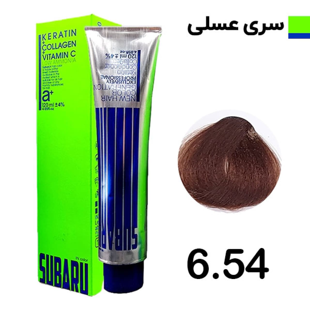 رنگ مو سوبارو شماره 6.54 حجم 120 میلی لیتر رنگ عسلی