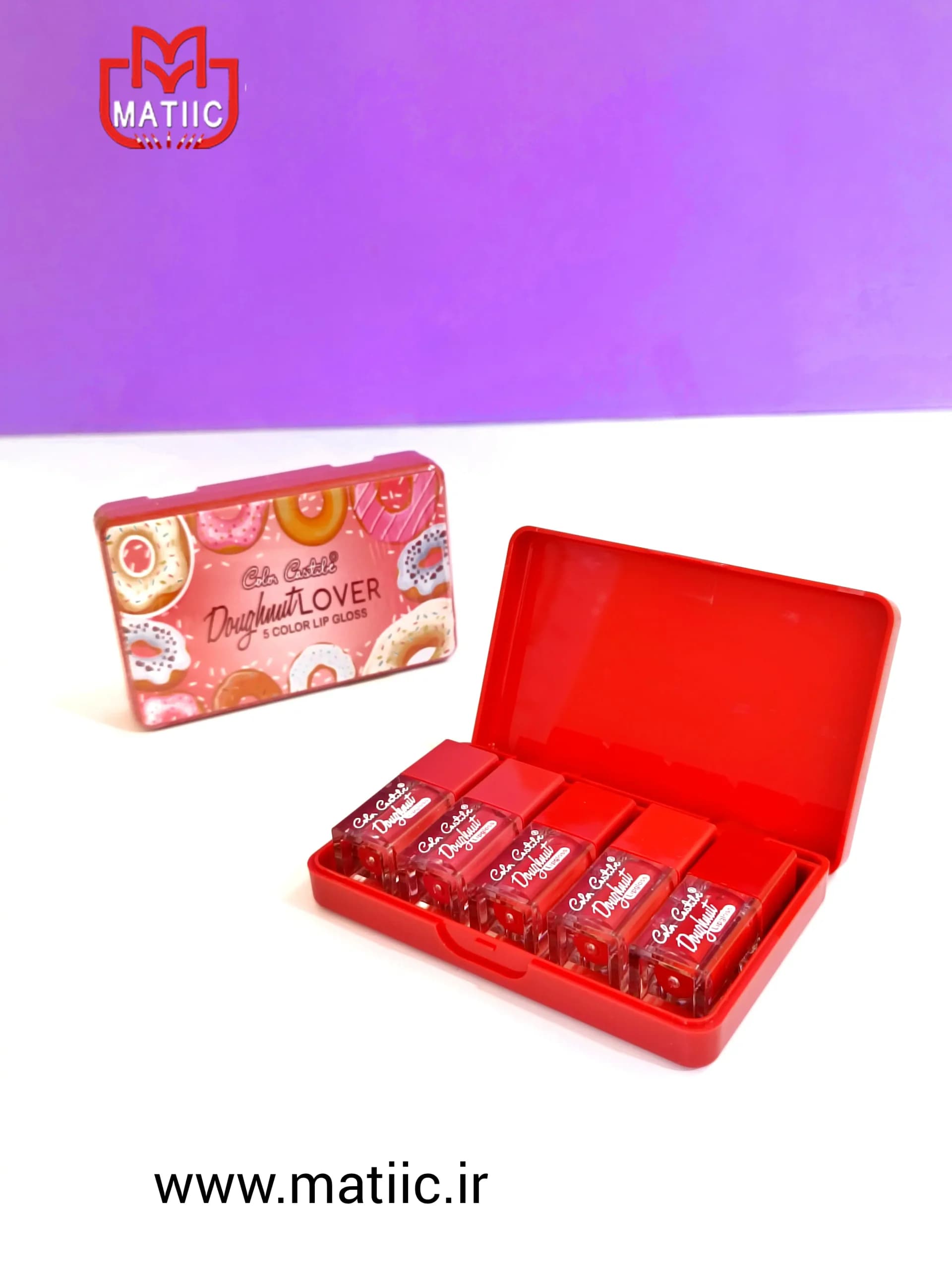 پک رژ لب مایع کالر کاستل مدل دونات 5 عددی
