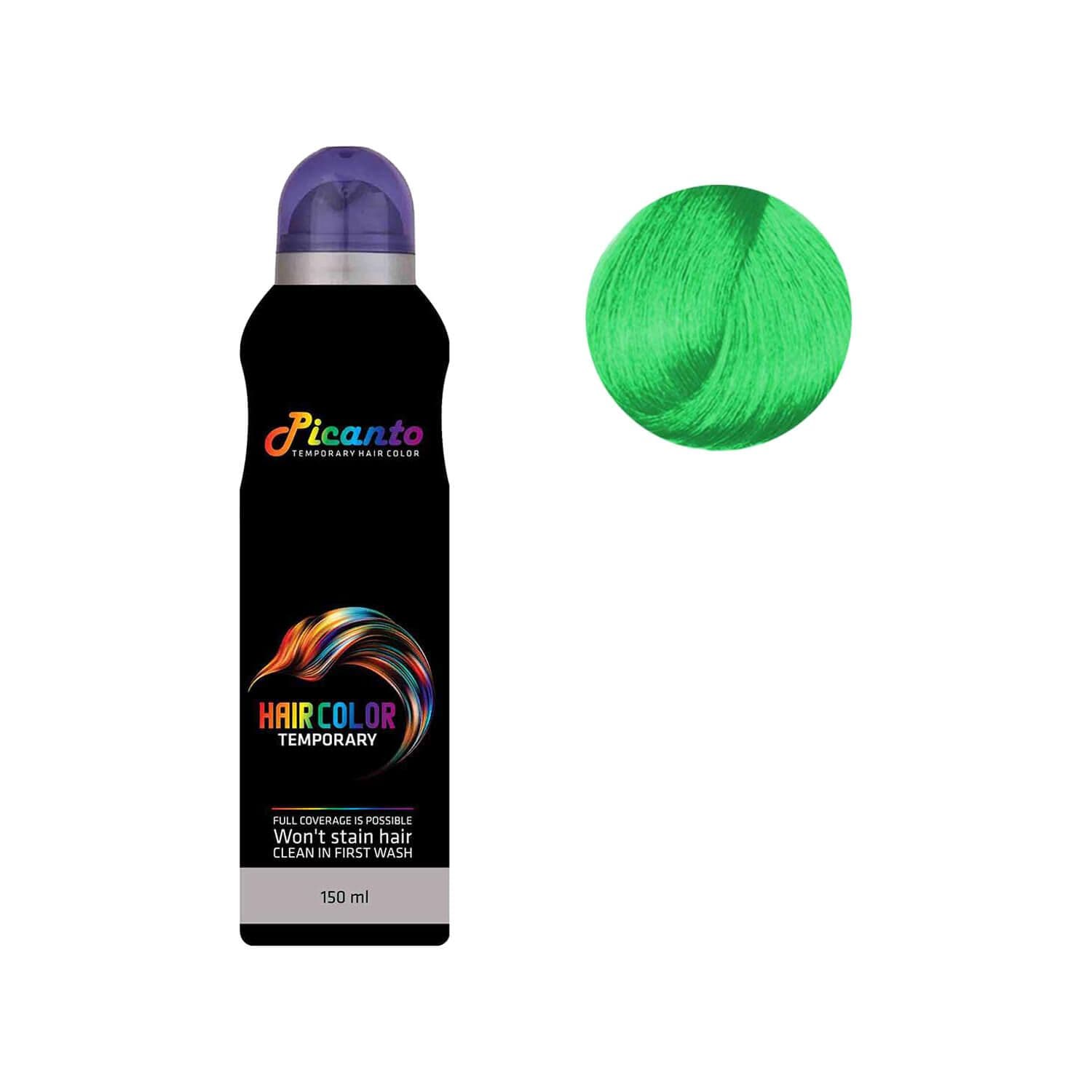 اسپری رنگ موی موقت پیکانتو شماره 08 حجم 150 میلی لیتر - رنگ سبز مغز پسته ای